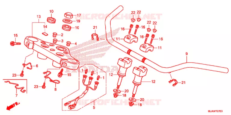 GUIDON (VT750C/CA/CS) Honda MOTO 750 SHADOW 2013  VT750CSD