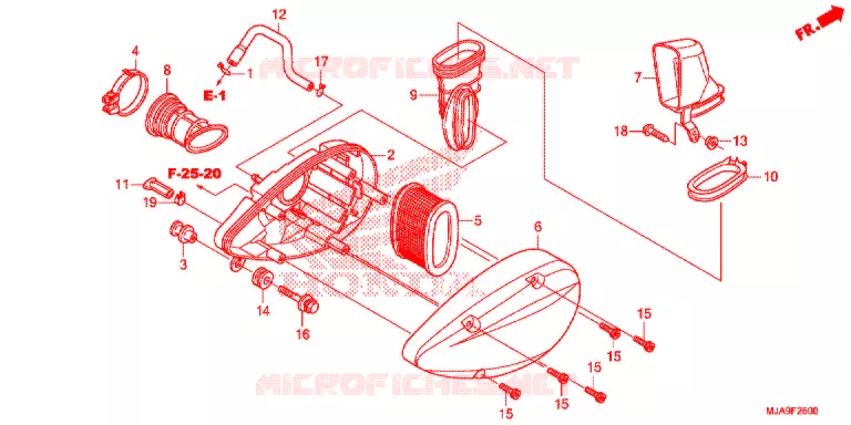 FILTRE A AIR Honda MOTO 750 SHADOW 2015  VT750CSF