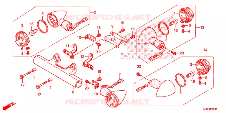 CLIGNOTANT Honda MOTO 750 SHADOW 2015  VT750CSF