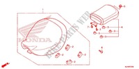 SELLE (VT750C/CS) pour Honda SHADOW VT 750 AERO C-ABS RED 2016