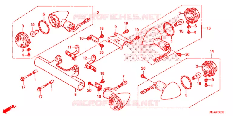CLIGNOTANT Honda MOTO 750 SHADOW 2016  VT750CSG