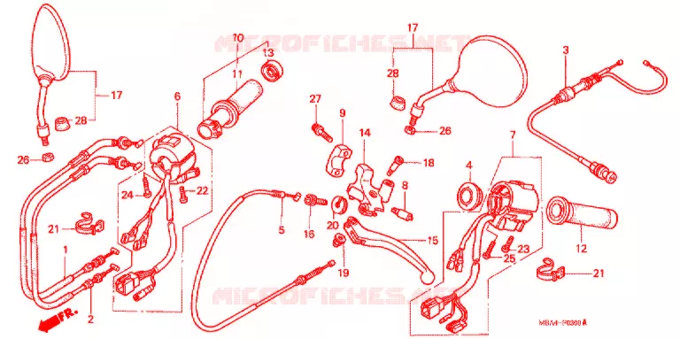 COMMODOS - POIGNEES Honda MOTO 750 SHADOW 1999  VT750CX