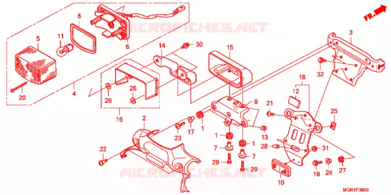 FEU ARRIERE Honda MOTO 750 VT 2010  VT750SA_J