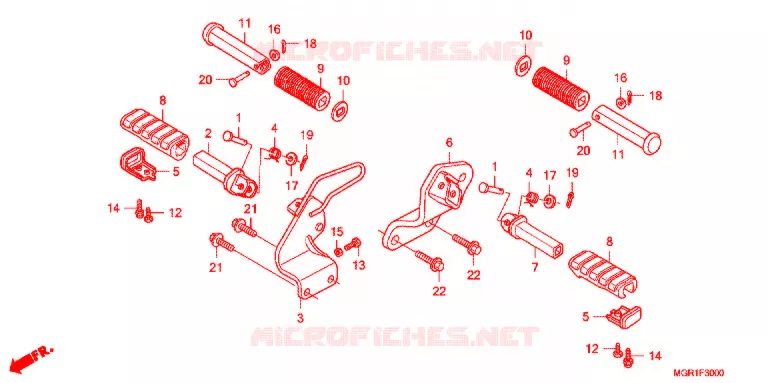 REPOSE PIED Honda MOTO 750 VT 2010  VT750SA_J