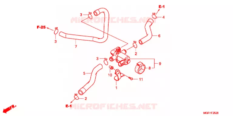 VALVE DE COMMANDE D'INJECTION D'AIR Honda MOTO 750 VT 2010  VT750SA_J