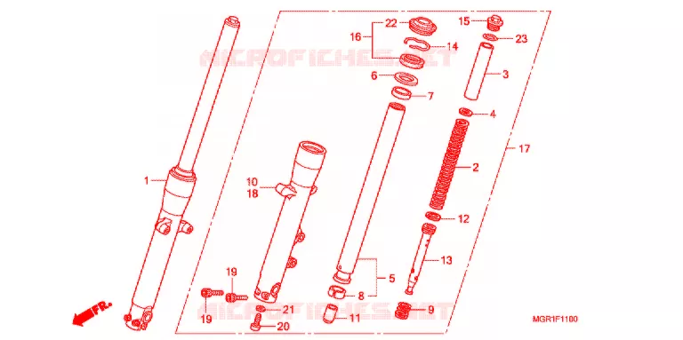 FOURCHE Honda MOTO 750 VT 2014  VT750SB