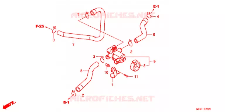 VALVE DE COMMANDE D'INJECTION D'AIR Honda MOTO 750 VT 2013  VT750SB
