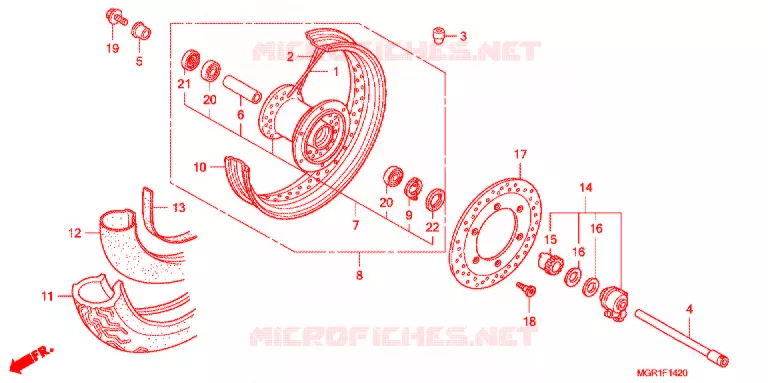 ROUE AVANT Honda MOTO 750 VT 2011  VT750SB