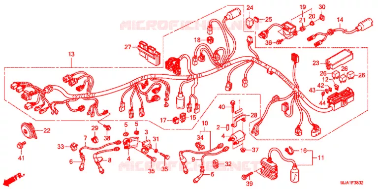 FAISCEAU DES FILS (VT750S) Honda MOTO 750 VT 2014  VT750SC