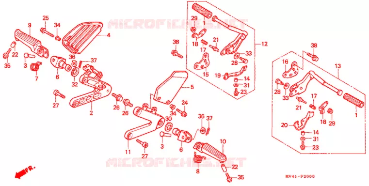 REPOSE PIED Honda MOTO 400 CBR 1990  CBR400RRL