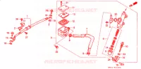 MAITRE CYLINDRE DE FREIN ARRIERE pour Honda CBR 400 RR FIREBLADE Without speed warning light 1993