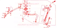 MAITRE CYLINDRE DE FREIN ARRIERE pour Honda CBR 400 RR FIREBLADE Without speed warning light 1994
