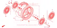 ROUE AVANT pour Honda CBR 400 RR FIREBLADE Without speed warning light 1994