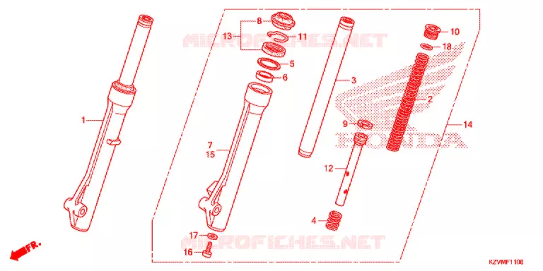 FOURCHE Honda MOTO 110 EX5 2018  NBC110MDFH