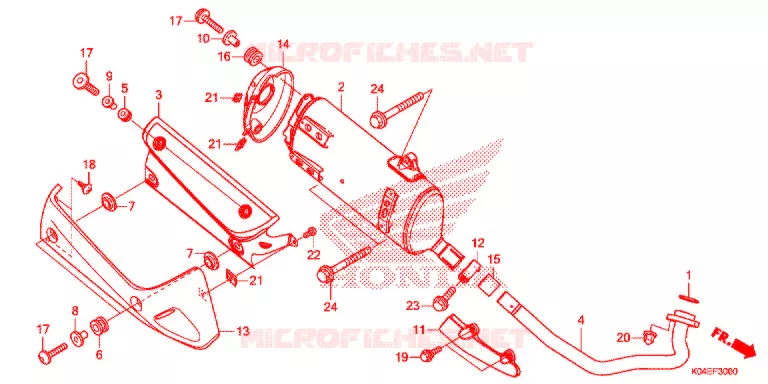 SILENCIEUX D'ECHAPPEMENT Honda SCOOTER 300 FORZA 2017  NSS300AH
