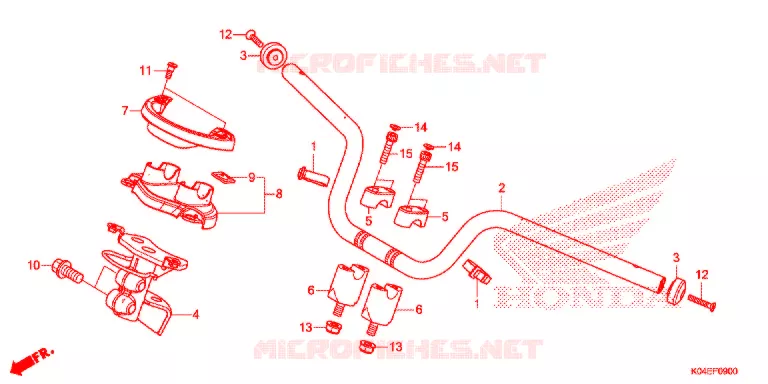 GUIDON Honda SCOOTER 300 FORZA 2017  NSS300AH
