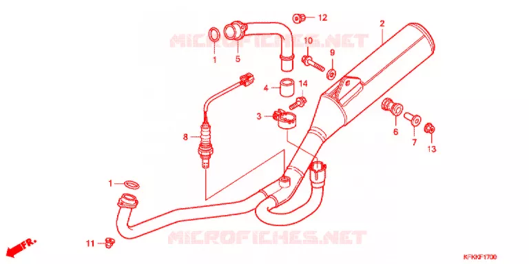 SILENCIEUX D'ECHAPPEMENT Honda MOTO 250 VTR 2016  VTR250F