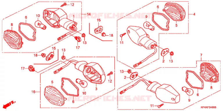 CLIGNOTANT Honda MOTO 250 VTR 2016  VTR250FF
