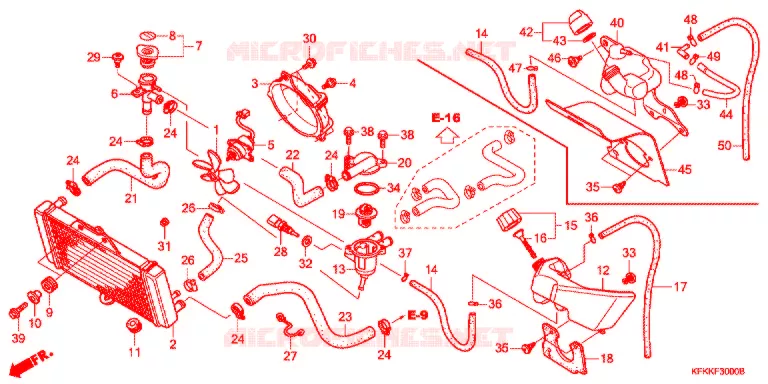 RADIATEUR Honda MOTO 250 VTR 2015  VTR250LF