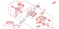 ETRIER DE FREIN ARRIERE ('05 '08) pour Honda VTX 1800 F Black crankcase, Chomed forks covers 2005