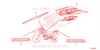 AUTOCOLLANTS pour Honda XR 125, Electric start  -1LA- 2012