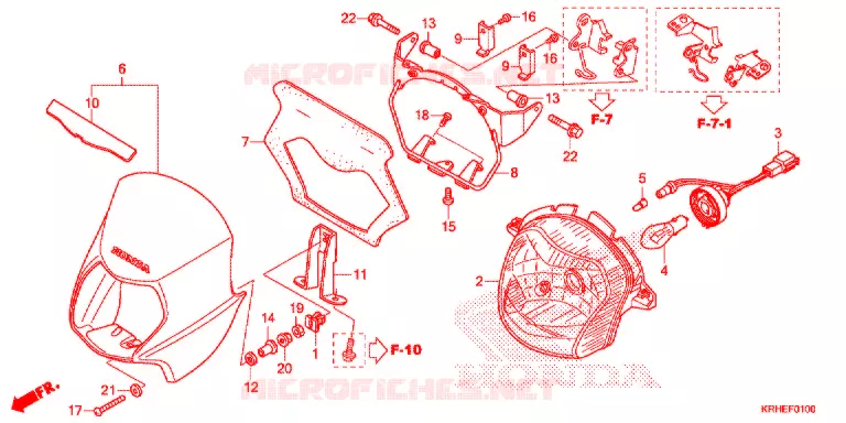 PHARE Honda MOTO 125 XL 2012  XL125LEKC