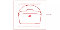 SAC INTERIEUR DE TOP CASE pour Honda 125 VARADERO LIMITED 2005