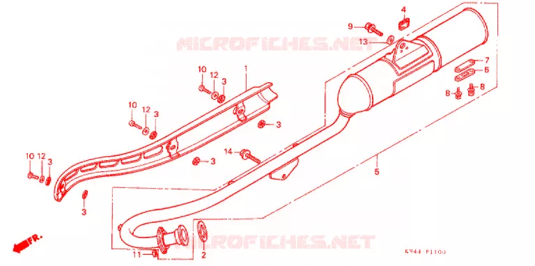 SILENCIEUX D'ECHAPPEMENT Honda MOTO 100 XR 1990  XR100RL