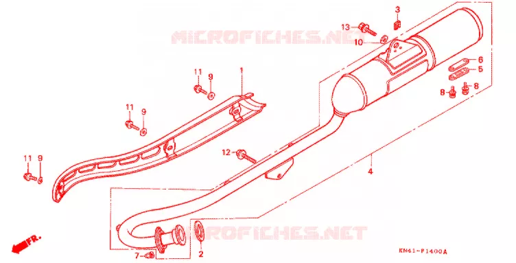SILENCIEUX D'ECHAPPEMENT Honda MOTO 100 XR 1992  XR100RN