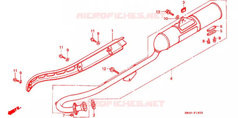 SILENCIEUX D'ECHAPPEMENT Honda MOTO 100 XR 1993  XR100RP