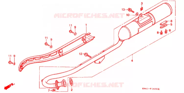 SILENCIEUX D'ECHAPPEMENT Honda MOTO 100 XR 1995  XR100RS