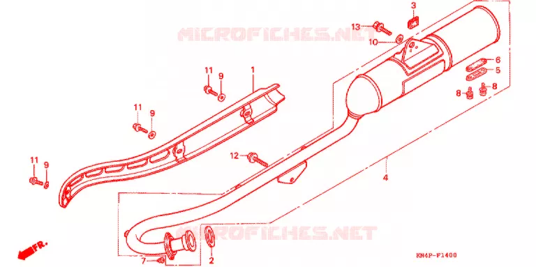SILENCIEUX D'ECHAPPEMENT Honda MOTO 100 XR 2000  XR100RY