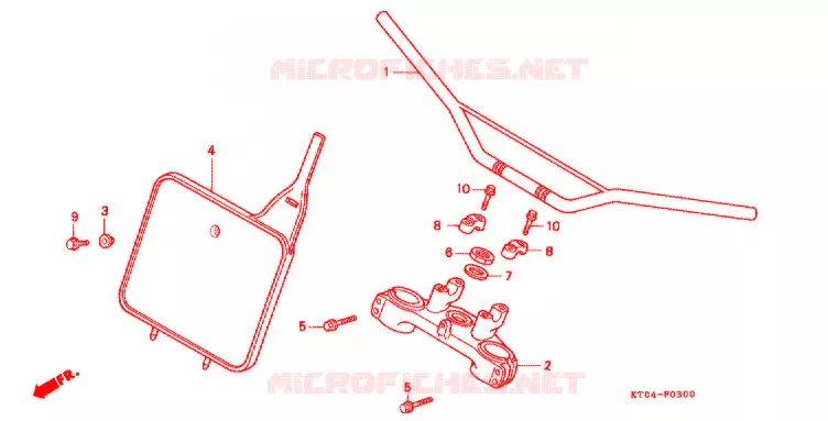 GUIDON Honda MOTO 200 XR 2000  XR200RY