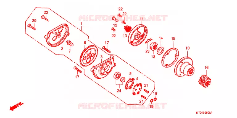 POMPE A HUILE Honda MOTO 200 XR 2000  XR200RY