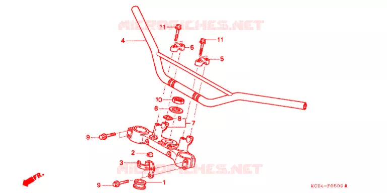 GUIDON Honda MOTO 250 XR 2001  XR250R1