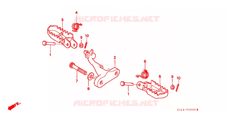 REPOSE PIED Honda MOTO 250 XR 2002  XR250R2