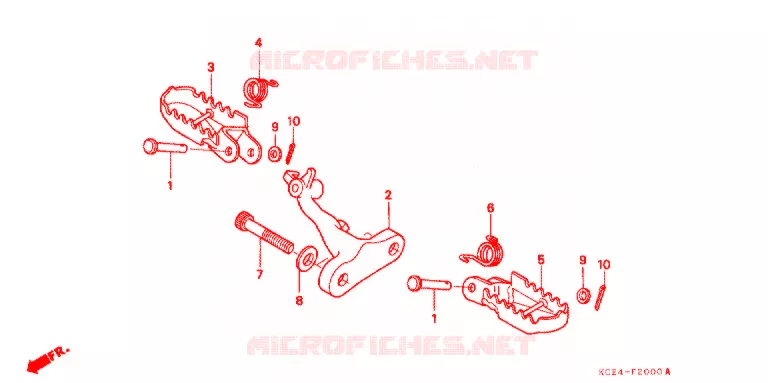 REPOSE PIED Honda MOTO 250 XR 1999  XR250RX
