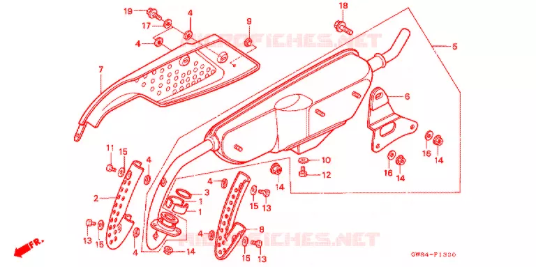 SILENCIEUX D'ECHAPPEMENT Honda MOTO 50 Z50 1997  Z50RV