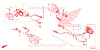 CLIGNOTANT pour Honda WAVE 110 ALPHA, front drum, spoked wheels 2018