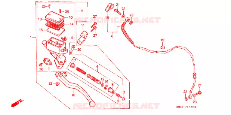 MAITRE-CYLINDRE Honda MOTO 1100 SHADOW 1990  VT1100CL