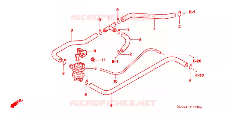 COMMANDE INJECTION D'AIR SOUPAPE Honda MOTO 1100 SHADOW 2004  VT1100C4