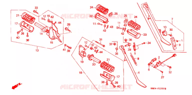 REPOSE PIED Honda MOTO 1100 SHADOW 1989  VT1100CK