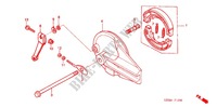 FLASQUE   MACHOIRES DE FREIN ARRIERE (2) pour Honda EX5 DREAM 100, Electric start 2011