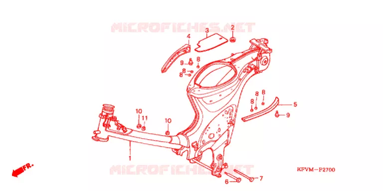 CADRE Honda MOTO 100 C100 2012  C100MB_MA
