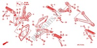 REPOSE PIED pour Honda CBR 1000 RR FIREBLADE TRICOLOUR 2011
