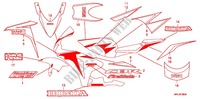 AUTOCOLLANTS (5) pour Honda CBR 1000 RR FIREBLADE TRICOLORE 2011