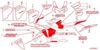 AUTOCOLLANTS (3) pour Honda CBR 1000 RR FIREBLADE REPSOL 2011