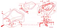 SELLE pour Honda CBR 1000 RR FIREBLADE PRETO 2011