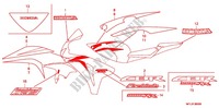 AUTOCOLLANTS (1) pour Honda CBR 1000 RR FIREBLADE NOIRE 2011