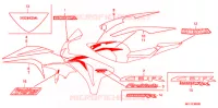 AUTOCOLLANTS (1) pour Honda CBR 1000 RR FIREBLADE BLACK 2011